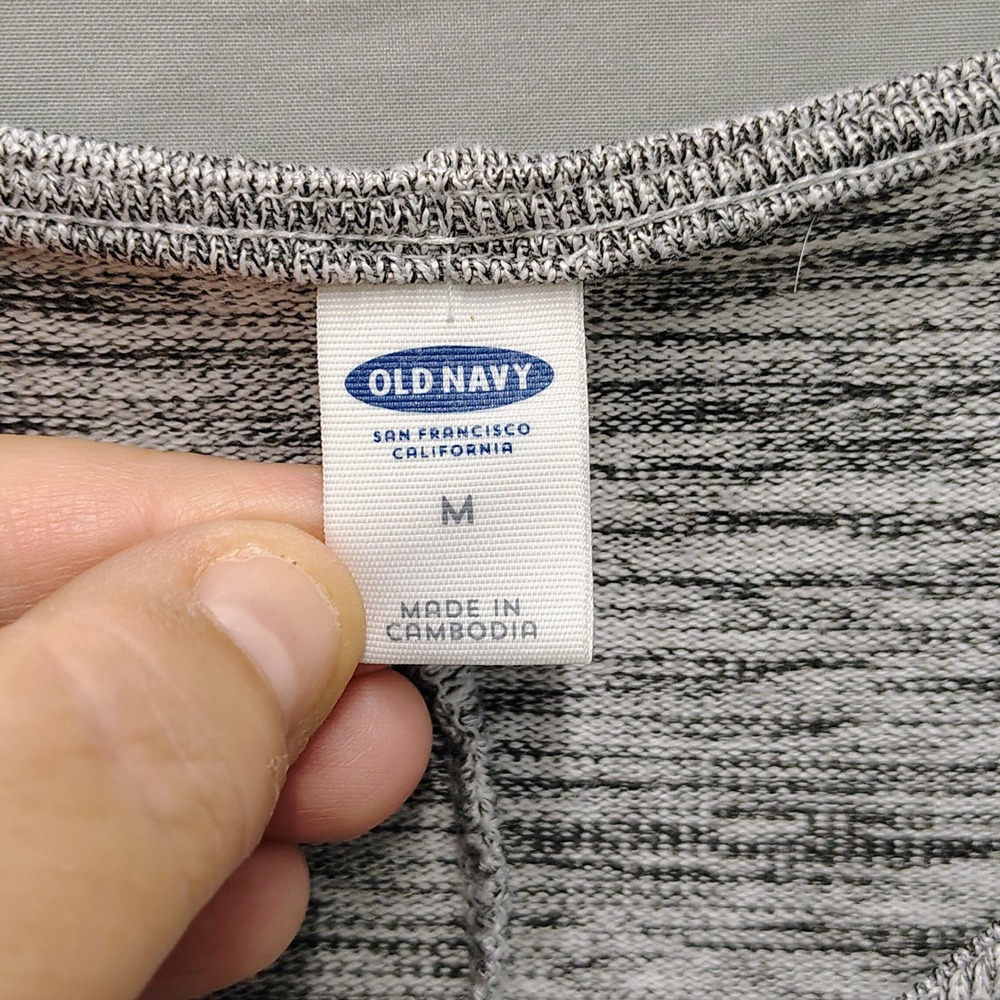 Old Navy Womens Grey Space Dye Marl Long Sleeve Knit Dress Librarian Chic Size M - Picture 4 of 10
